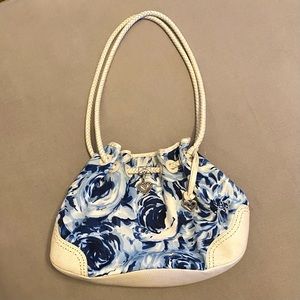 EUC Brighton Blue and White Shoulder Bag